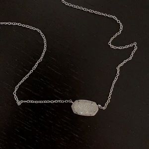 Kendra Scott Silver Elisa Drusy Necklace